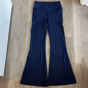 Fabletics Navy Blue Flared Leggings